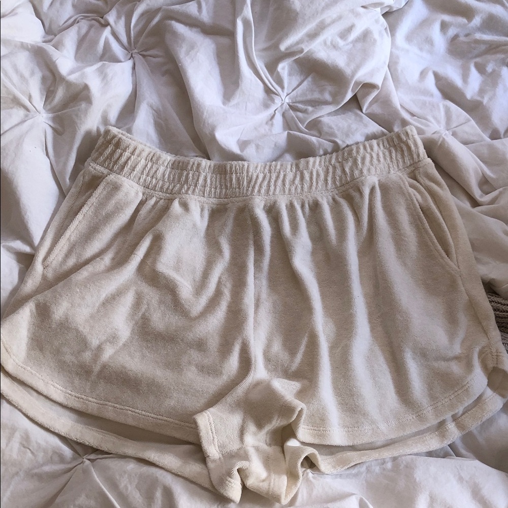 H&M Women's Beige Terrycloth Shorts